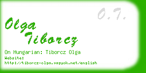 olga tiborcz business card